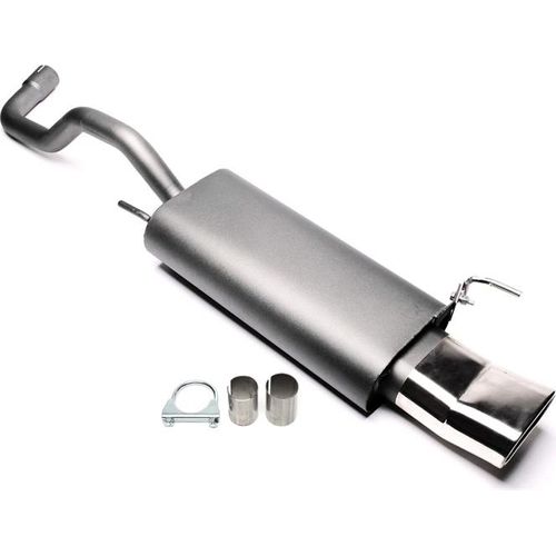 Sportauspuff 70x140mm DTM hoch oval gebördelt mit ABE für VW Polo 6N + Facelift