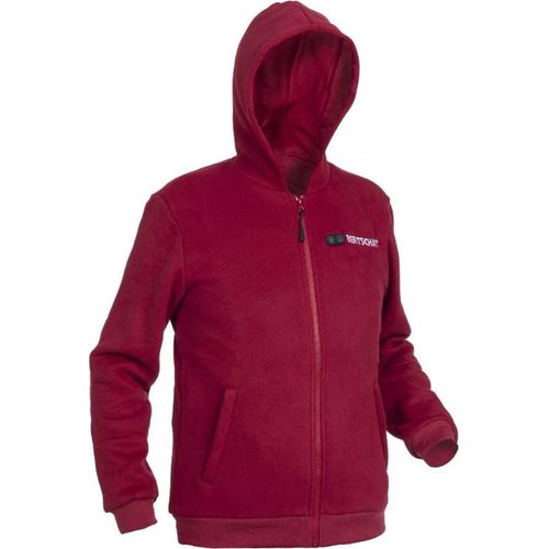 Beheizbarer Herren Hoodie Burgund - Dual Heating