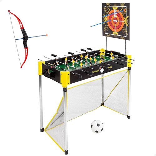COLORBABY Spiele Multispieltisch 5 in 1 Tischfußball Tischtennis Air Hockey Schießen