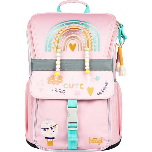 BAAGL Schulranzen Zippy Regenbogen Rosa