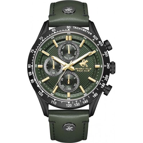 Herrenuhr BEVERLY HILLS BP3659X.075 in Grün, Fashion-Uhr als Geschenk.