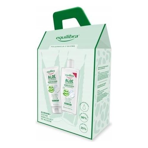 Equilibra Aloe Vera Haarpflegeset mit Hyaluronsäure - Shampoo 265 ml + Conditioner 200 ml