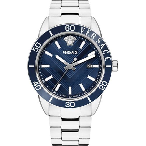 Versace Herren Quarzuhr Greca Urban Blau VEYCA0424