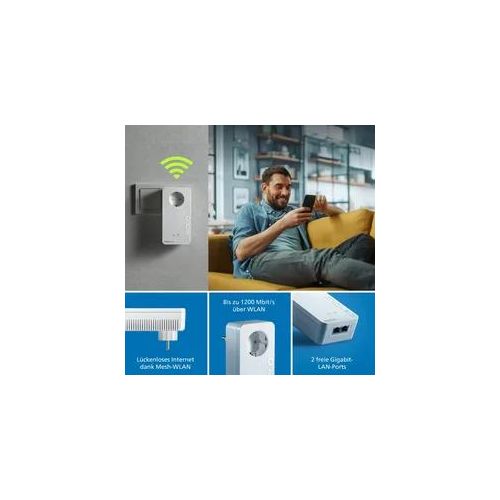 devolo Magic 2 WiFi next Powerline Mesh WLAN Verstärker 1x Erweiterungsadapter