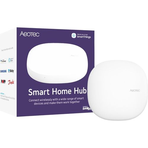 Aeotec Smart Home Hub, Zigbee 3.0, Z-Wave, S2, Wi-Fi, SmartThings, Google Assistant, Amazon Alexa