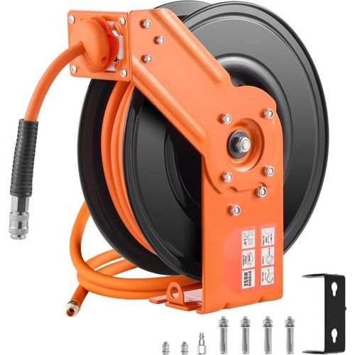 Druckluftschlauch Schlauchtrommel - Schlauchaufroller - 300 PSI - 9,52 mm x 15,24 m - langlebig und flexibel - für Werkstatt und Industrie