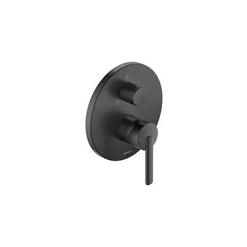 Duravit Balcoon Fertigmontageset BA4210012046 Unterputz-Duscharmatur, 2 Verbraucher, rund, schwarz matt