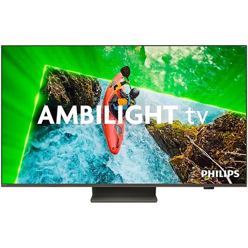 PHILIPS LED-Fernseher "65PUS8609/12", F (A-G), grau, 65, Fernseher