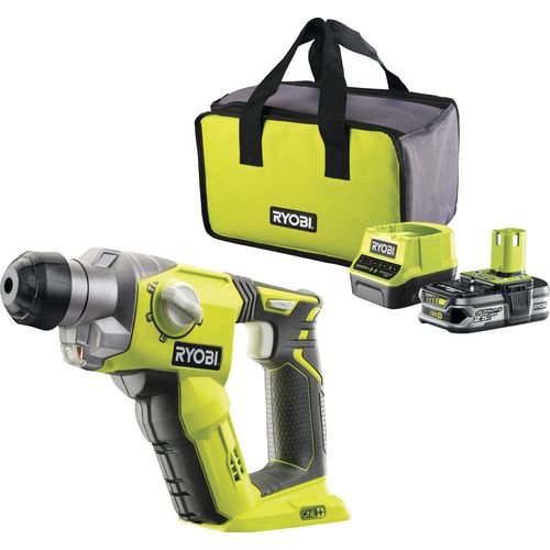 RYOBI Akku-Bohrhammer R18SDS-125S ONE+ Schlagbohrmaschine inkl. Akku und Ladegerät, SDS-Plus, 1,3J, 18V