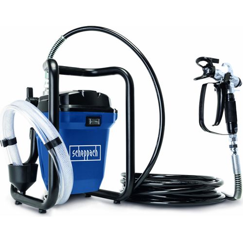 Scheppach Airless Farbsprühsystem ACS3000 mit stufenloser Druckregulierung | 750 W Elektromotor | bis zu 207 bar | 7,6 m Sprühschlauch