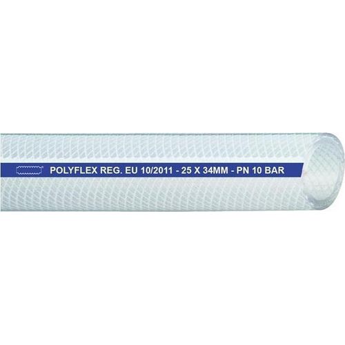 Druckluftschlauch POLYFLEX Innen-Ø 12,0 mm Außen-Ø 21,0 mm Länge 50 m Transparent Wandstärke 4,5 mm