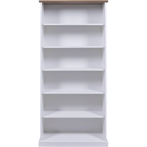 Bücherregal HOME AFFAIRE, weiß, B:90cm H:190cm T:38,10cm, Massivholz, Regale