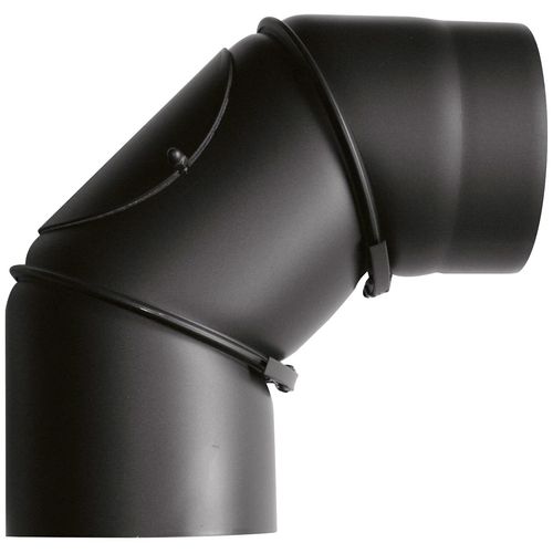 Ofenrohr JUSTUS, schwarz, L:33,5cm, Stahlblech, Rohre, für Kaminöfen