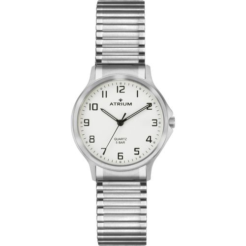 Quarzuhr ATRIUM, silber (silberfarben), Armbanduhren, Damen, Armbanduhr, Damenuhr, Edelstahlarmband, analog