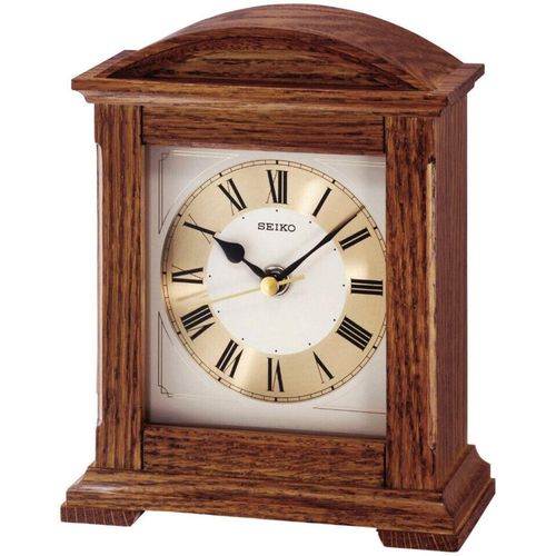 Tischuhr SEIKO, braun (eichefarben), Tischuhren, Quarzuhr, Wohnzimmer, Esszimmer, Arbeitszimmer, Eiche