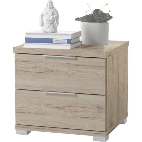 Nachtkommode SCHLAFKONTOR, braun (eiche san remo hell), B:46cm H:43cm T:42cm, Holzwerkstoff, Sideboards, mit 2 Schubkästen