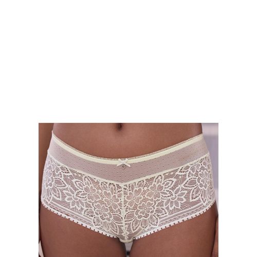 Panty LASCANA, Damen, Gr. 52/54, grün (hellmint), Spitze, Obermaterial: 89% Polyamid, 11% Elasthan, Unterhosen, aus blumiger Jacquardspitze mit hübschem Accessoire
