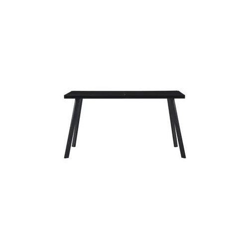 vidaXL Esstisch Schwarz 140 x 70 x 75 cm Hartglas