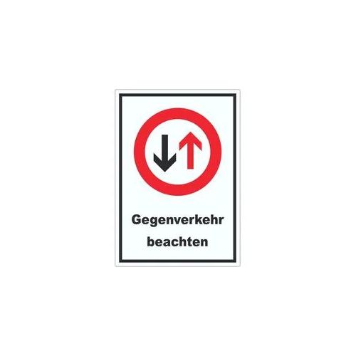 Aufkleber Verkehrszeichen 208 Gegenverkehr A9 (37x52mm)