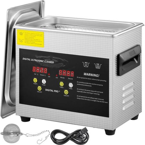 Ultraschallreiniger 3L - Digitale Temperaturregelung mit Timer - Schmuck- und Glasreinigung - Professioneller Reinigungsgerät