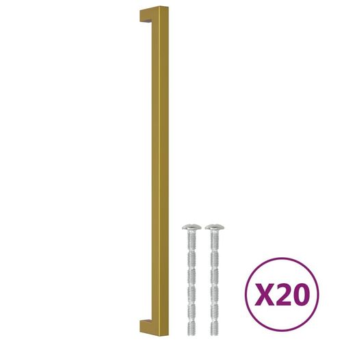 Prolenta Premium - Möbelgriffe 20 Stk. Golden 320 mm Edelstahl