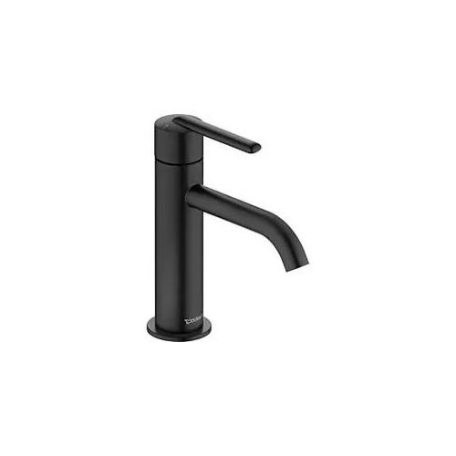 Duravit Balcoon Waschtischarmatur BA1013002046 S FreshStart und MinusFlow, Ausladung 123mm, ohne Zugstangen-Ablaufgarnitur, schwarz matt