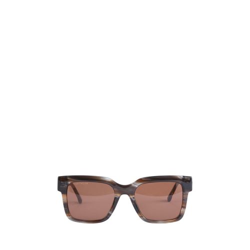 TOM TAILOR Damen Wayfarer-Sonnenbrille, braun, Gestreift, Gr. ONESIZE