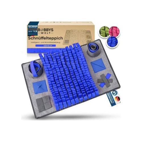 BOBBYS WELT - Schnüffelteppich für Hunde Farbe Blau