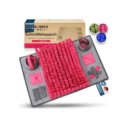 BOBBYS WELT - Schnüffelteppich für Hunde Farbe Pink