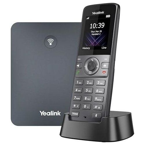 W74P, VoIP-Telefon schwarz, Basisstation mit Mobilteil