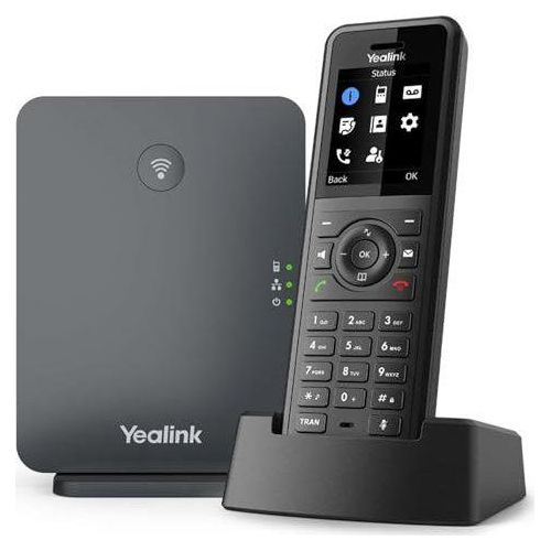 W77P, VoIP-Telefon schwarz, Basisstation mit Mobilteil