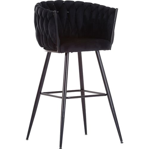 Barhocker GUTMANN FACTORY, schwarz, H:106cm T:53cm, 100% Polyester, Hocker