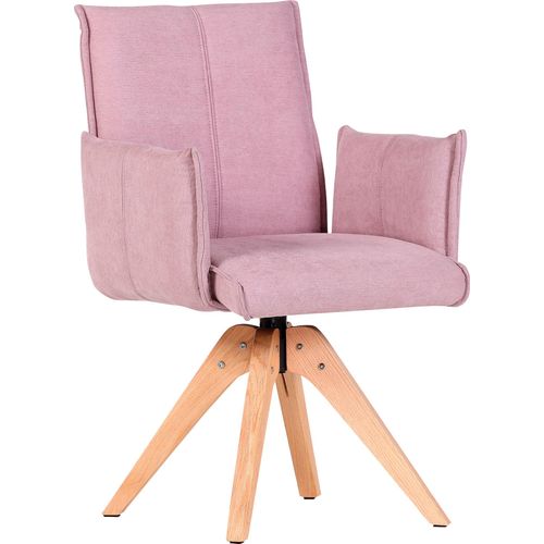 Drehstuhl GUTMANN FACTORY, lila (flieder, natur), B:64cm H:90cm T:66cm, Stühle, mit Massivholzgestell