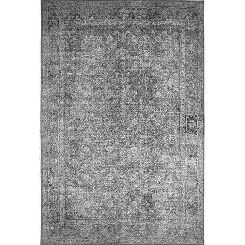 Teppich LUXOR LIVING "LAGERRÄUMUNG", grau (anthrazit), B:80cm H:5mm L:150cm, Kunstfaser, Teppiche, Teppich, Sonderposten, moderne Vintage Designs, Orient Optik, mit Bordüre