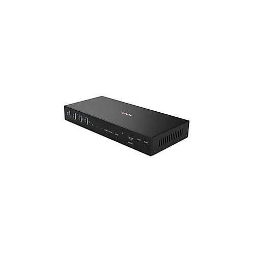 Lindy - KVM-/Audio-/USB-Switch - dual head, HDMI 4K60, USB 3.0 - 2 x KVM/Audio/USB - 1 lokaler Benutzer - Desktop