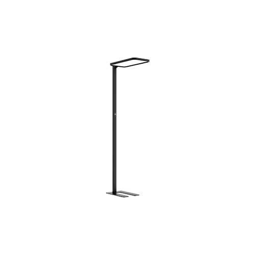 LED-Stehleuchte Butler, 80 W, 8800 lm, 4000 K, bildschirmarbeitsplatzfähig, direkt/indirekt leuchtend, stufenlos dimmbar, Bewegungssensor, schwarz