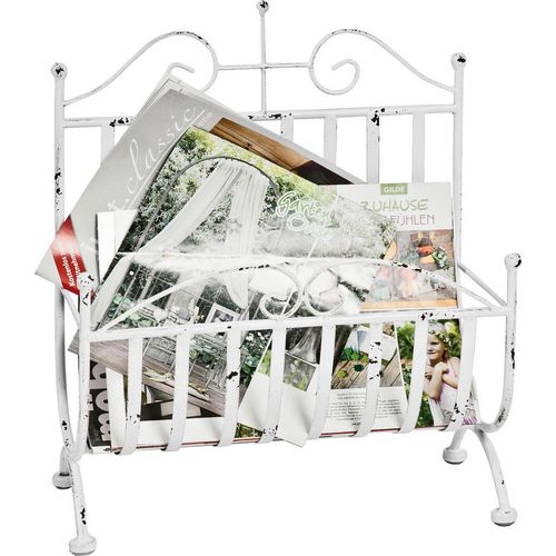 Xxxl Zeitungsständer , Weiß , Metall , 37x44x18 cm , Ordnen & Aufbewahren, Zeitungsständer