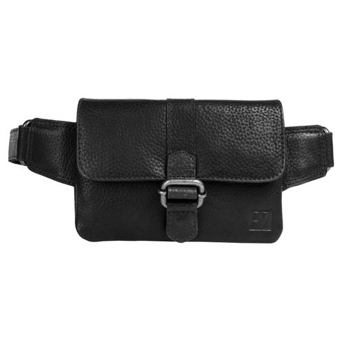 Gürteltasche BODENSCHATZ, Damen, Gr. B/H/T: 18cm x 12cm x 3cm onesize, schwarz, Leder, unifarben, leicht glänzend, Taschen, echt Leder