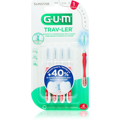 G.U.M Trav-Ler Interdental Interdentale Tandenragers 0,8 mm 4 st