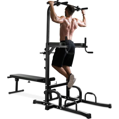 COSTWAY Klimmzugstange freistehend, Power Tower Krafttrainingsgeräte Sportgeräte Dip Station für das Heim-Fitnessstudio, Fitness Sportgeräte zuhause, Ladekapazität bis zu 150 KG