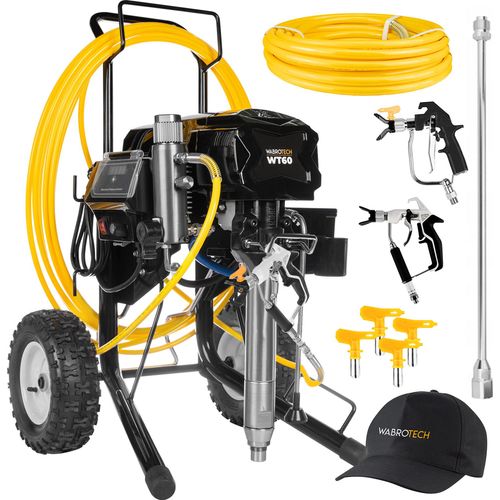 Farbspritz- und Spachtelgerät 6,0 L/min, 227 bar, WABROTECH WT60, Airless Farbsprühsystem, Hydrodynamisches Spritzgerät für Maler- und Spachtelarbeite