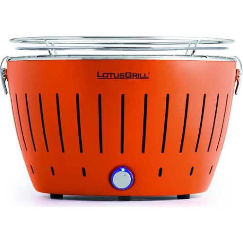 LotusGril Classic Mandarinenorange Holzkohlegrill Tischgrill mit USB-Anschluß