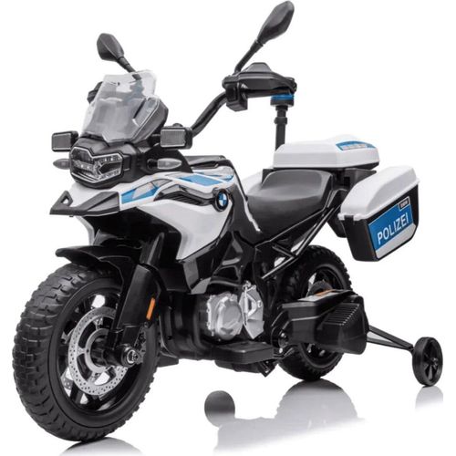 Elektro-Polizeimotorrad 12V - BMW F850 GS - 3 bis 6 Jahre - mit Polizeileuchten - Weiß