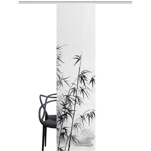 Schiebegardine HEINE HOME, grau (grau, weiß), B:60cm H:245cm, Polyester, Gardinen
