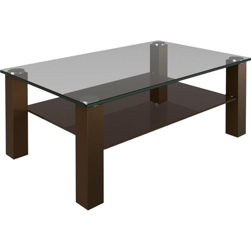 Couchtisch EVE COLLECTION, braun (bronze), Tische, rollbar, mit Ablageplatte