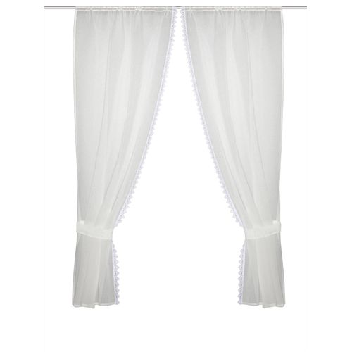Gardine HEINE HOME, weiß, B:75cm H:160cm, Polyester, Gardinen
