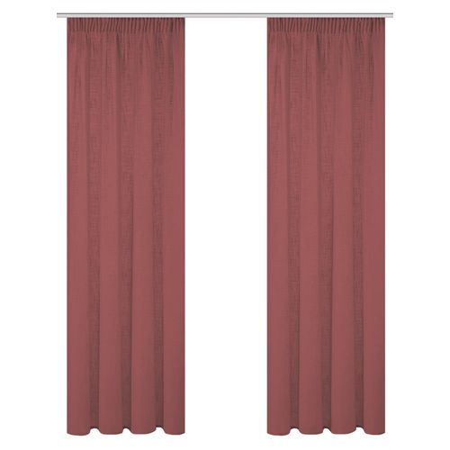 Gardine HEINE HOME Gr. 3, lila (beere), B:140cm H:245cm, Polyester, Gardinen