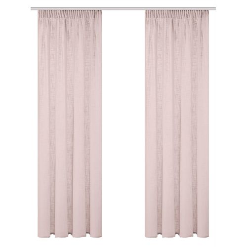 Gardine HEINE HOME Gr. 3, rosa (rose), B:140cm H:245cm, Polyester, Gardinen