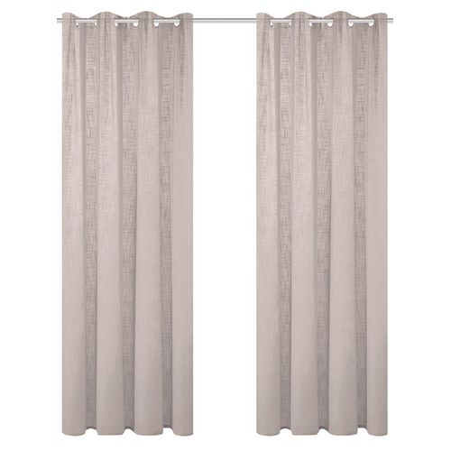 Gardine HEINE HOME Gr. 2, grau (taupe), B:140cm H:225cm, Polyester, Gardinen