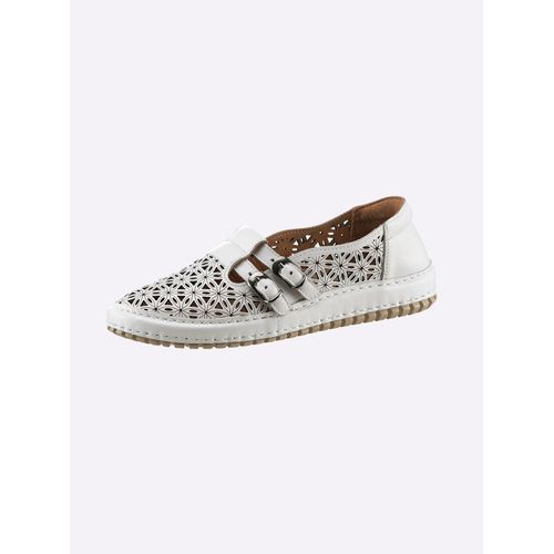 Slipper GEMINI, Damen, Gr. 39, weiß, Leder, Schuhe